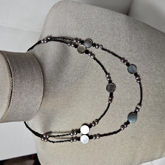 LIA SOPHIA DAYBREAK GENUINE MOTHER OF PEARLNECKLACE 16" TO 19" - Picture 4 of 6